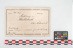 Etikett zu Eisengürtelhaken (NHMW-PRAE-026792)